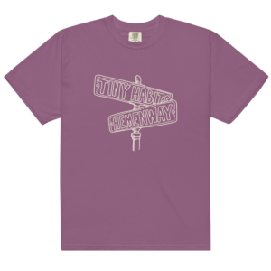 Unisex Garment Dyed Heavyweight T Shirt Berry Front 65563e218cf57